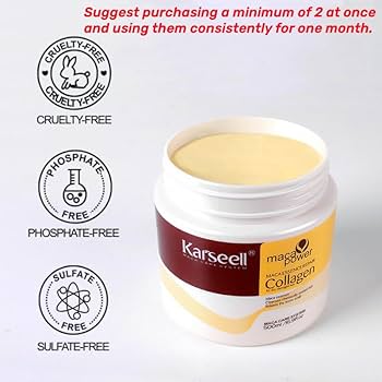 Karseell Collagen Hair Mask Treatment Cream – Deep Repair & Hydration for Damaged, Dry, Colored Hair