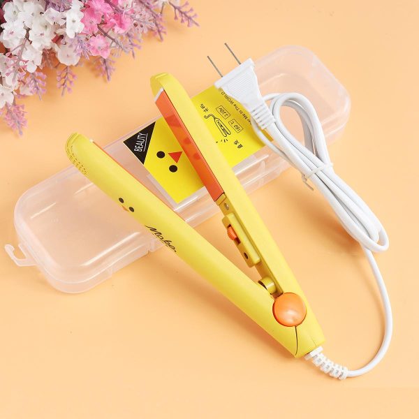 Mini Hair Straightener & Curler – Compact Travel Dual-Use Styling Tool for Dry & Wet Hair (Random)
