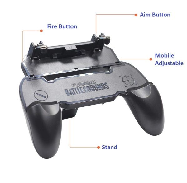 Mobile Gaming Controller Gamepad with Fire Trigger – Joystick Grip for PUBG, Free Fire & FPS Games
