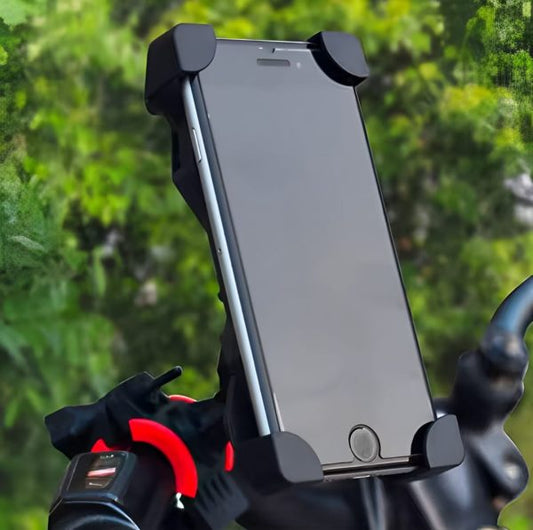 Universal Mobile Phone Holder Stand for Bicycle & Motorcycle – 360° Rotating Handlebar Mount
