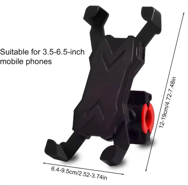Universal Mobile Phone Holder Stand for Bicycle & Motorcycle – 360° Rotating Handlebar Mount