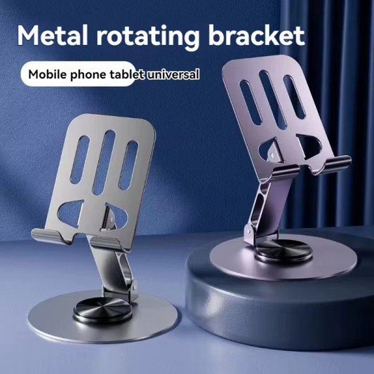 360° Adjustable Mobile Phone Holder Stand – Folding Desktop & Tablet Stand, Stainless Steel