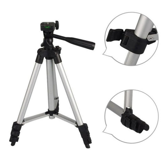 Pack of 3 Adjustable Tripod Stands – 3.5ft Mobile & DSLR Camera Stand with Holder & Bag (Model 3110)