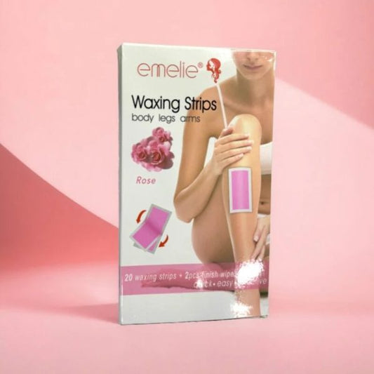 Pack of 20 Waxing Strips – Easy Hair Removal Strips for Smooth & Soft Skin (Random Flavour)