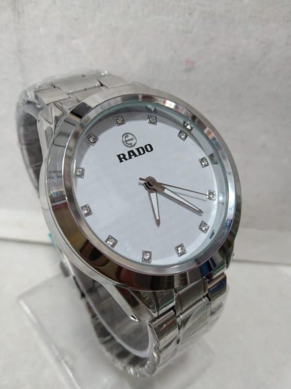 Rado Men’s Formal Wrist Watch – Luxury Quartz Watch with Stainless Steel Chain (Box Included)