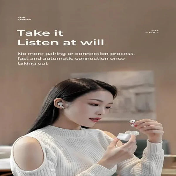 Joyroom T03s Pro TWS Earbuds – Active Noise Cancelling (ANC) Wireless Bluetooth Earphones – White