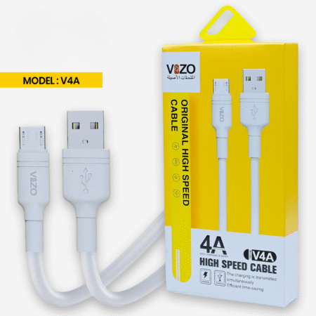Vizo V4A Micro USB Fast Charging Cable – Durable Mobile Phone Charger & Data Cable (V4A)