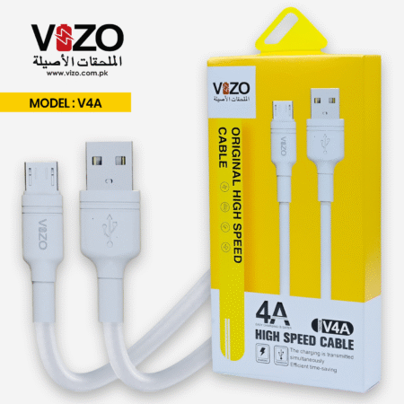 Vizo V4A Micro USB Fast Charging Cable – Durable Mobile Phone Charger & Data Cable (V4A)