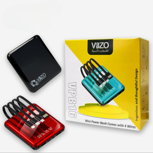 Vizo VPB16 Compact Power Bank – 10,000mAh Portable Charger for Android & Mobile Phones (Random Color)