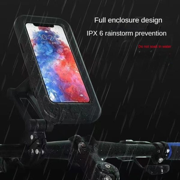 Waterproof Magnetic Bicycle Mobile Phone Holder – 360° Rotating Bike Mount for Smartphones