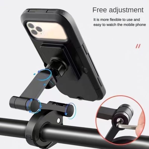 Waterproof Magnetic Bicycle Mobile Phone Holder – 360° Rotating Bike Mount for Smartphones