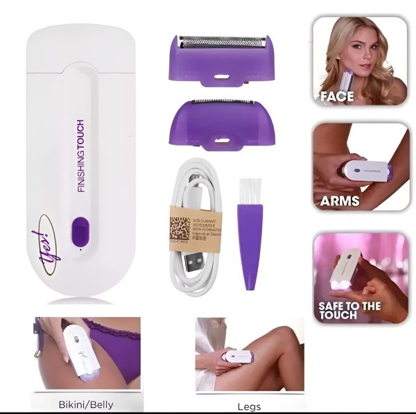 Women’s Electric Hair Remover – Safe Painless Shaver with Sensa-Light Tech & LED Light (Portable)